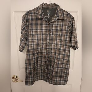 Croft & Barrow Quick Dry Men's Plaid Short Sleeve Shirt - Blue and Gray